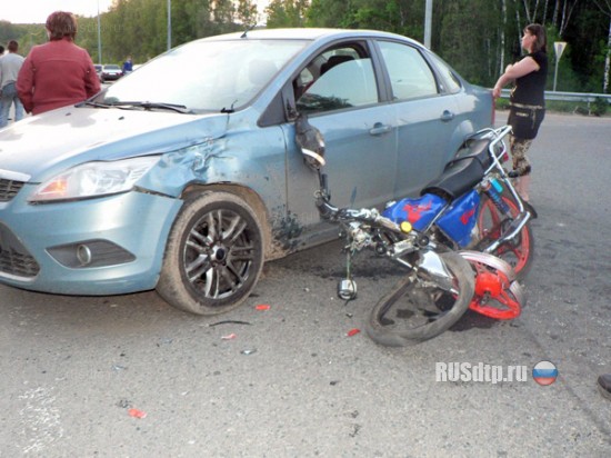 ДТП на трассе Тула-Алексин : Ford Focus переехал мопед - оба ребенка погибли на месте (ФОТО)