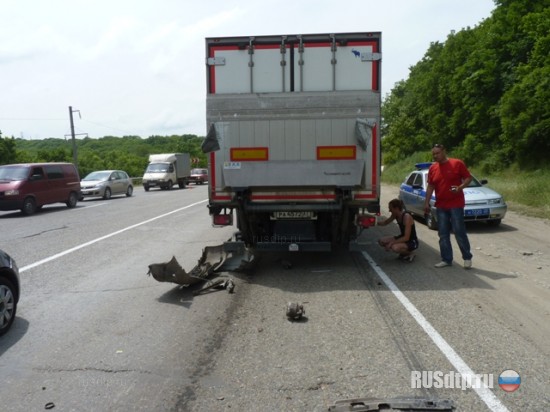 ДТП на автодороге Краснодар – Новороссийск : грузовик MAN укатал Honda в асфальт (ФОТО)