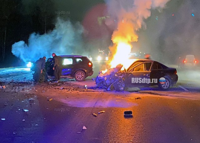 Под Петербургом в огненном ДТП погиб водитель «Ниссана»