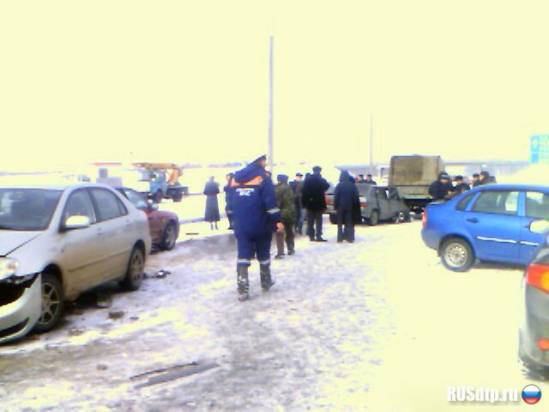 На автотрассе Казань-Оренбург дтп с участием 29 автомобилей
