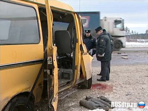 В Нижегородской области маршрутка столкнулась с грузовиком