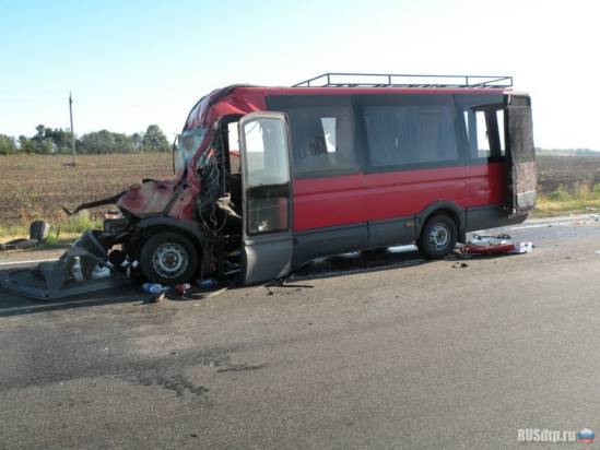 Микроавтобус протаранил Камаз в Николаевской области