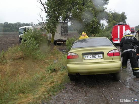 На Николаевщине водитель уснул за рулем и врезался в грузовик