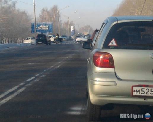 Замес из четырех авто в Барнауле