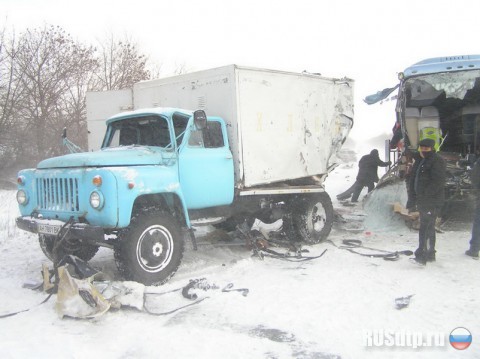 В Донецкой области автобус протаранил грузовик, трое погибли