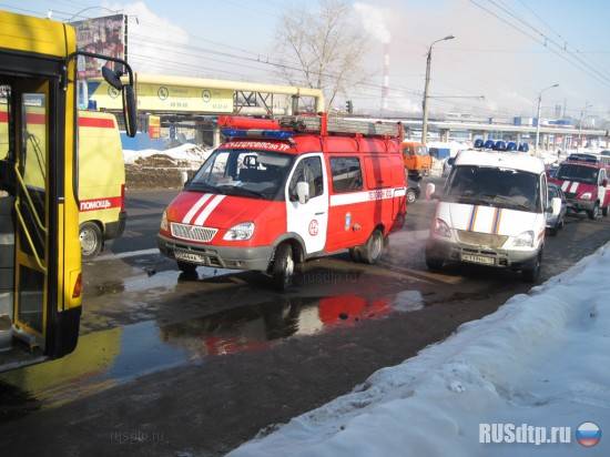 ВАЗ-2114 столкнулся с автобусом ЛиАЗ в Ижевске