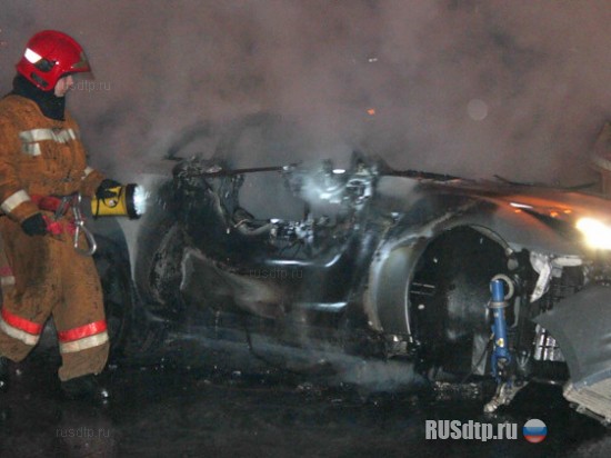 В Гомеле разбился и сгорел суперкар Nissan GT-R