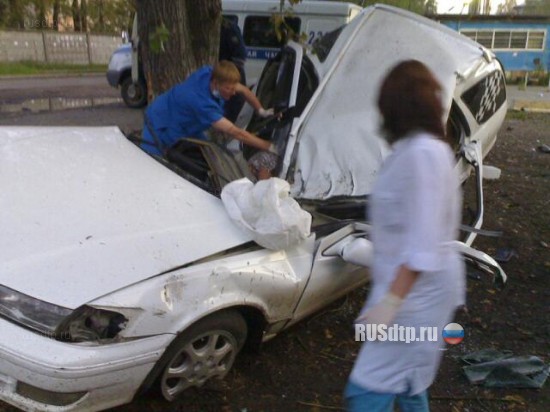 В Иркутске «Тойота» врезалась в дерево
