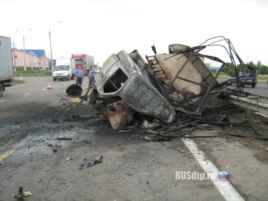 Водитель «Газели» заживо сгорел на трассе под Тулой