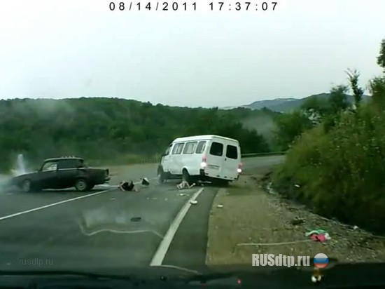 Жуткая авария, снятая на видеорегистратор