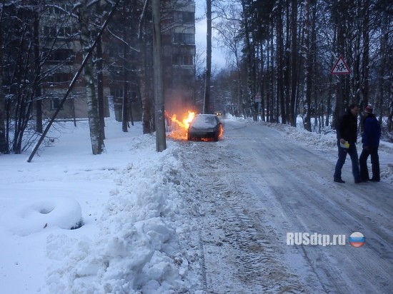 В Зеленогорске сгорел ВАЗ-2115