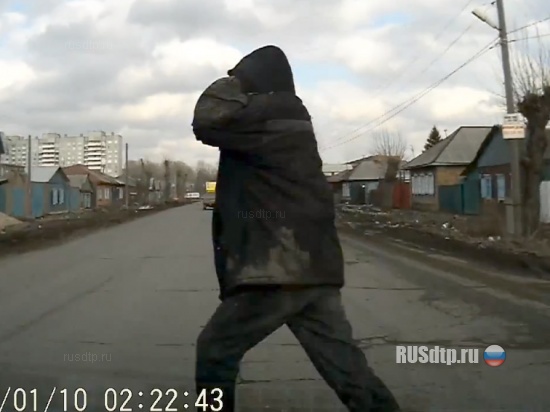 Наезд на пьяного в Омске