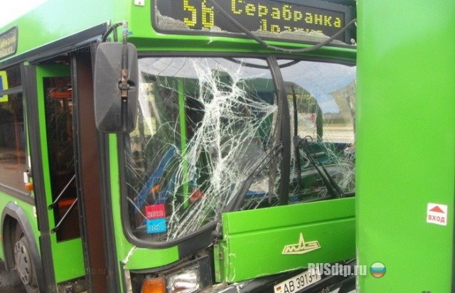 ДТП двух автобусов в Минске