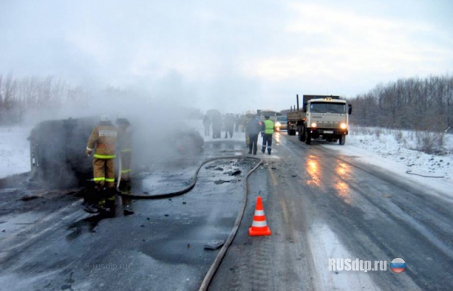 ДТП с возгоранием на трассе Самара - Оренбург