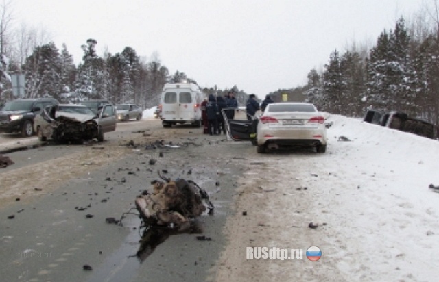 В Нижневартовском районе столкнулись три автомобиля