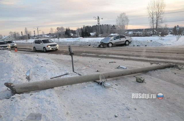 Врезалась в автобус