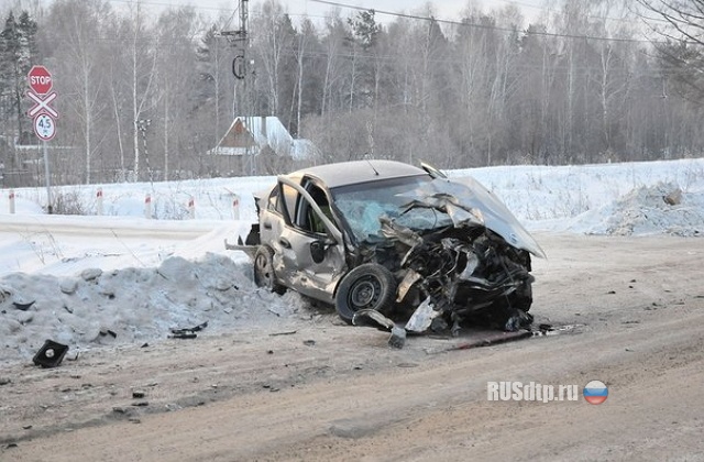 Врезалась в автобус