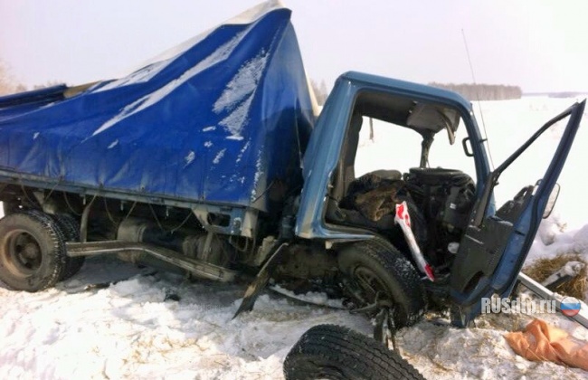 Под Новосибирском столкнулись три грузовика