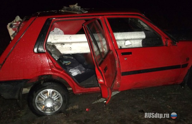 Отбойник прошил машину