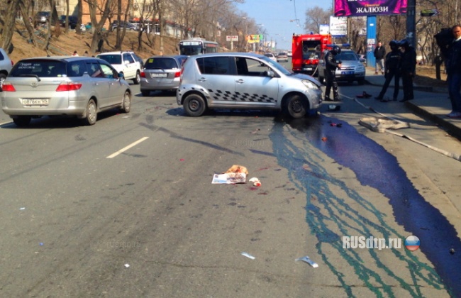 Авария с мотоциклом во Владивостоке