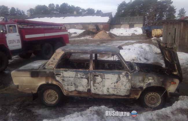 В Архангельской области в машине сгорел водитель