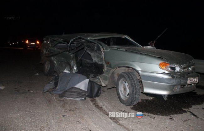Столкновение ВАЗов на мосту