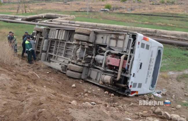 В Краснокаменске опрокинулся пассажирский автобус