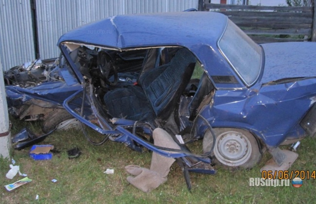 В Тюменской области ВАЗ въехал в столб