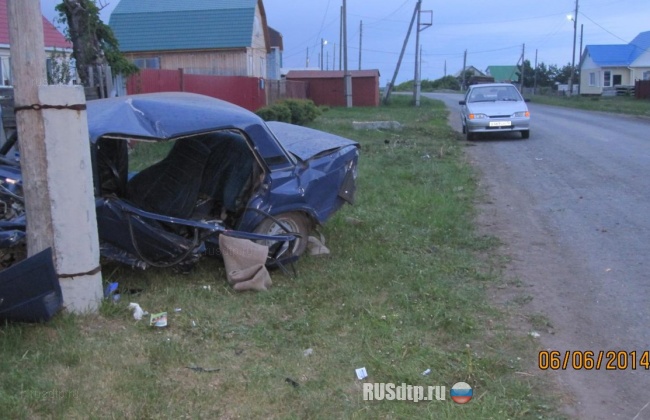 В Тюменской области ВАЗ въехал в столб