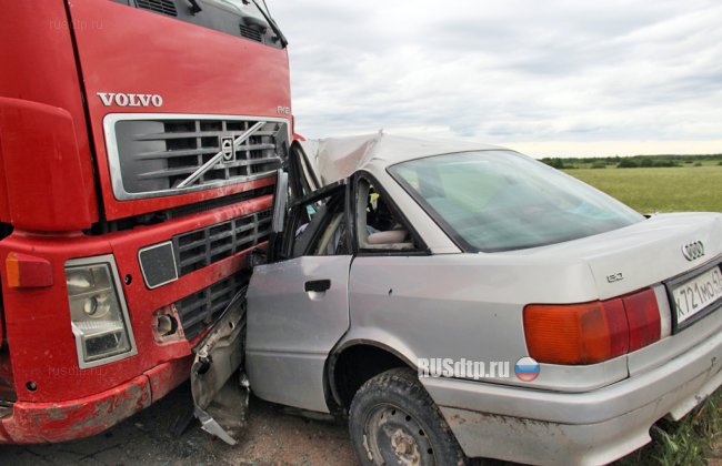В Ленинградской области грузовик раздавил «Ауди». Погибли 2  человека