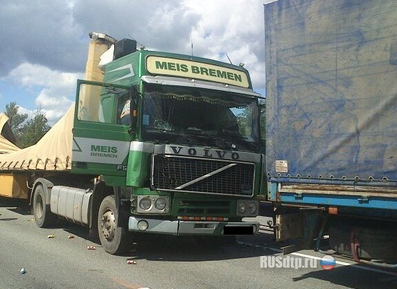 Крупное ДТП с участием грузовиков на  трассе М-7 «Волга»