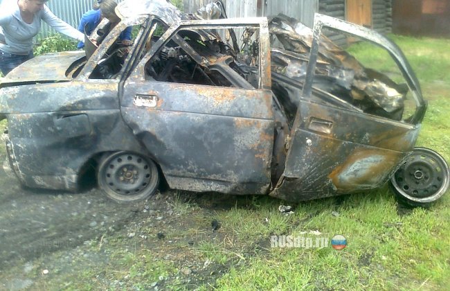 На трассе «Иртыш» три человека сгорели в машине после ДТП