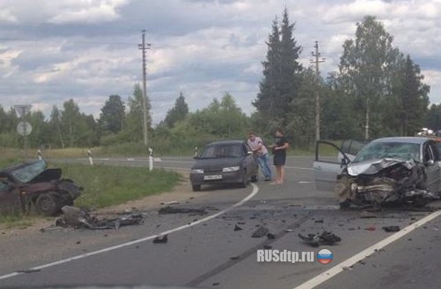 Лобовое столкновение у деревни Воробино