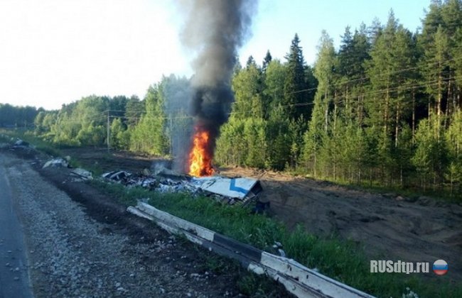 В Кировской области сгорел дальнобойщик