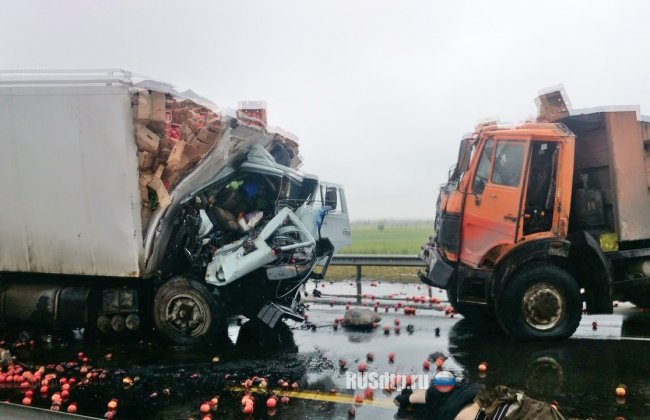 Под Сургутом в  лобовом столкновении грузовиков погиб человек