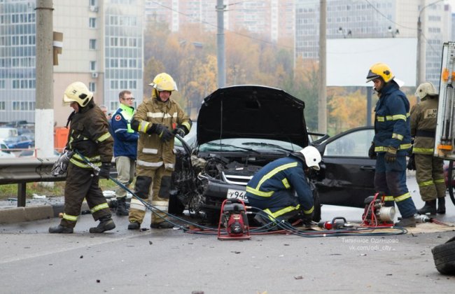 Крупная авария в городе Одинцово
