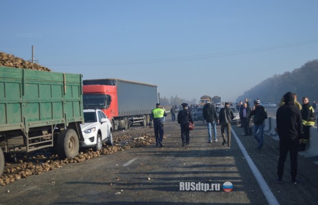 В Краснодарском крае столкнулись около 50 автомобилей