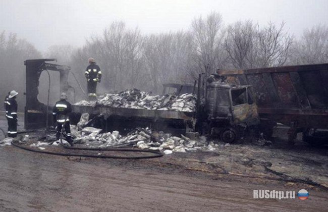 Водитель грузовика сгорел заживо в кабине