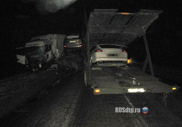Фура и автовоз столкнулись на трассе М-5 «Урал» в Рязанской области