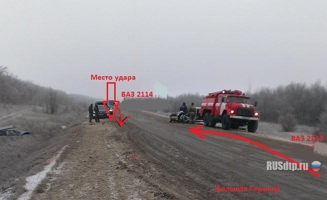 Два ВАЗа столкнулись в Самарской области