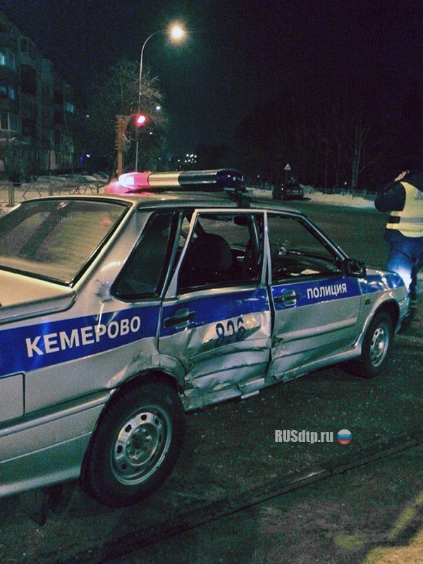 ДТП с автомобилем ДПС в Кемерове