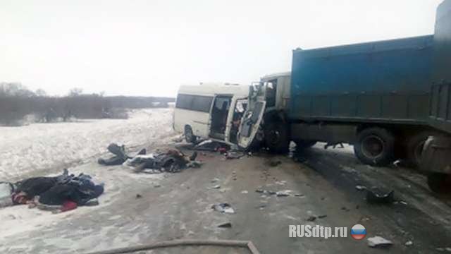 12 человек погибли при столкновении автобуса с КАМАЗом в Белгородской области