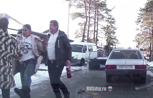 Пьяные разборки на дороге