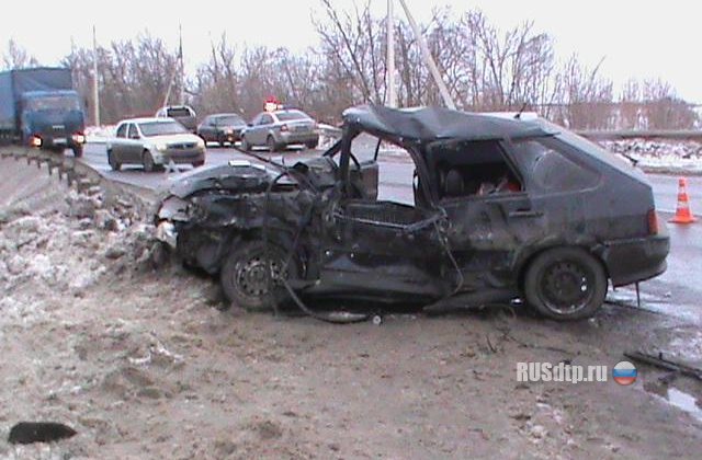 Видеорегистратор запечатлел столкновение грузовика и «Лады»  на трассе М-5 «Урал»