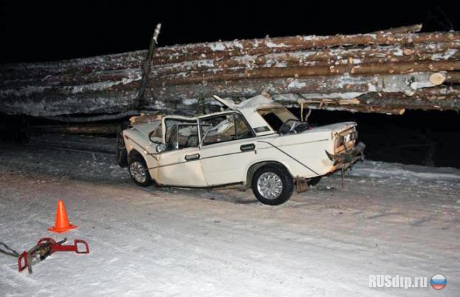 Мужчина погиб при столкновении ВАЗ-2106 с лесовозом в Омской области