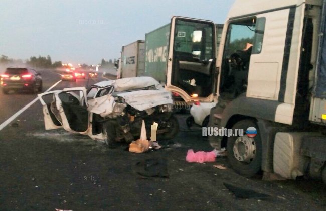 На трассе М-10 «Россия» уснувший дальнобойщик въехал в легковушку с семьей