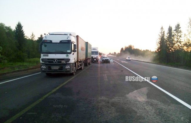 На трассе М-10 «Россия» уснувший дальнобойщик въехал в легковушку с семьей