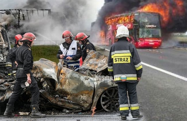 Сущий ад на автомагистрали в Польше