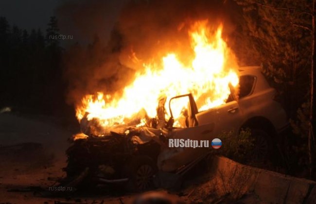 В Бурятии на трассе погибли оба водителя и пассажир. Один из них сгорел заживо