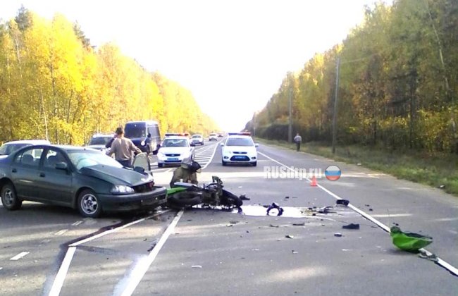 В Ивановской области разбился мотоциклист